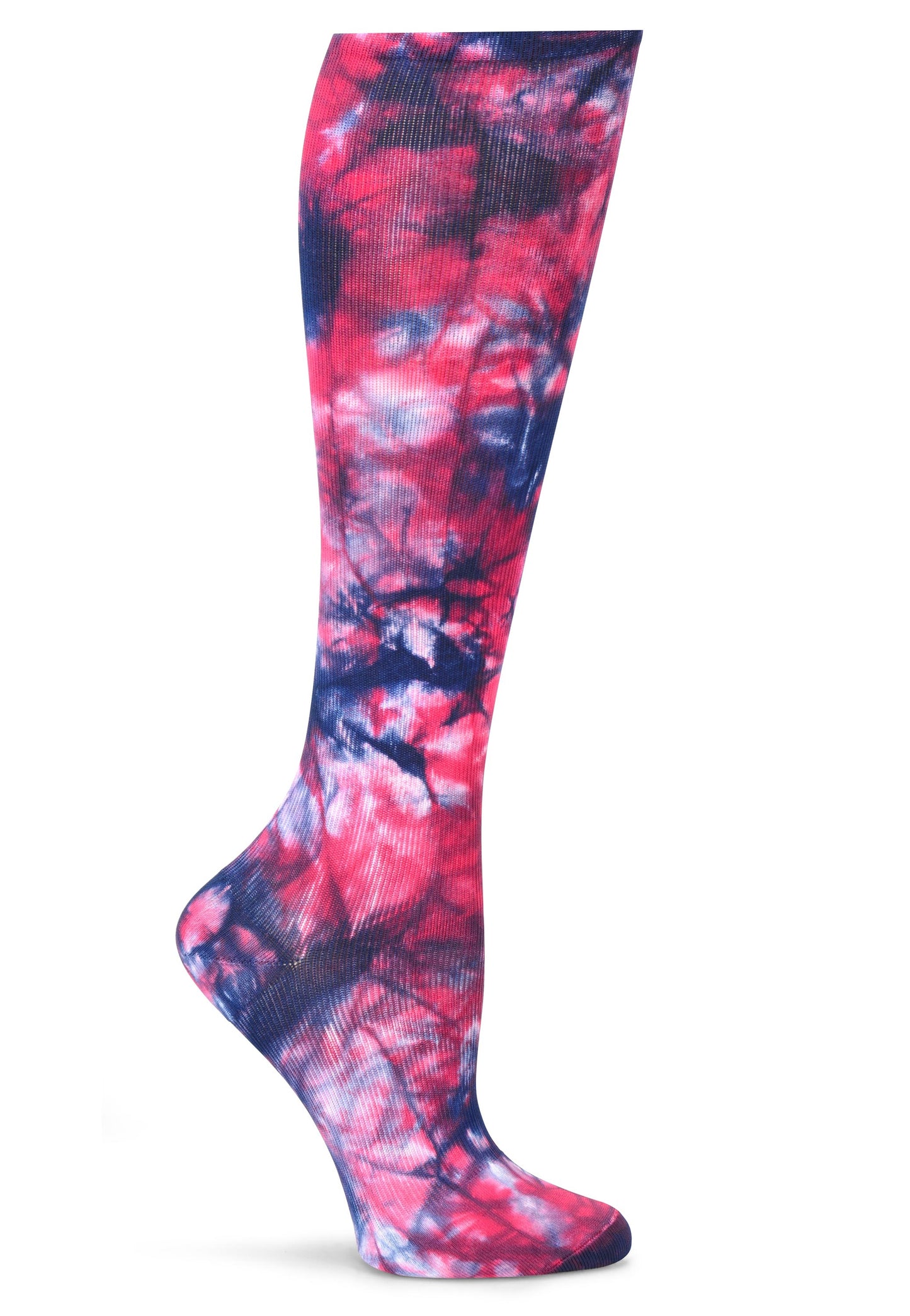NurseMates Compression Socks - Tie Die Raspberry