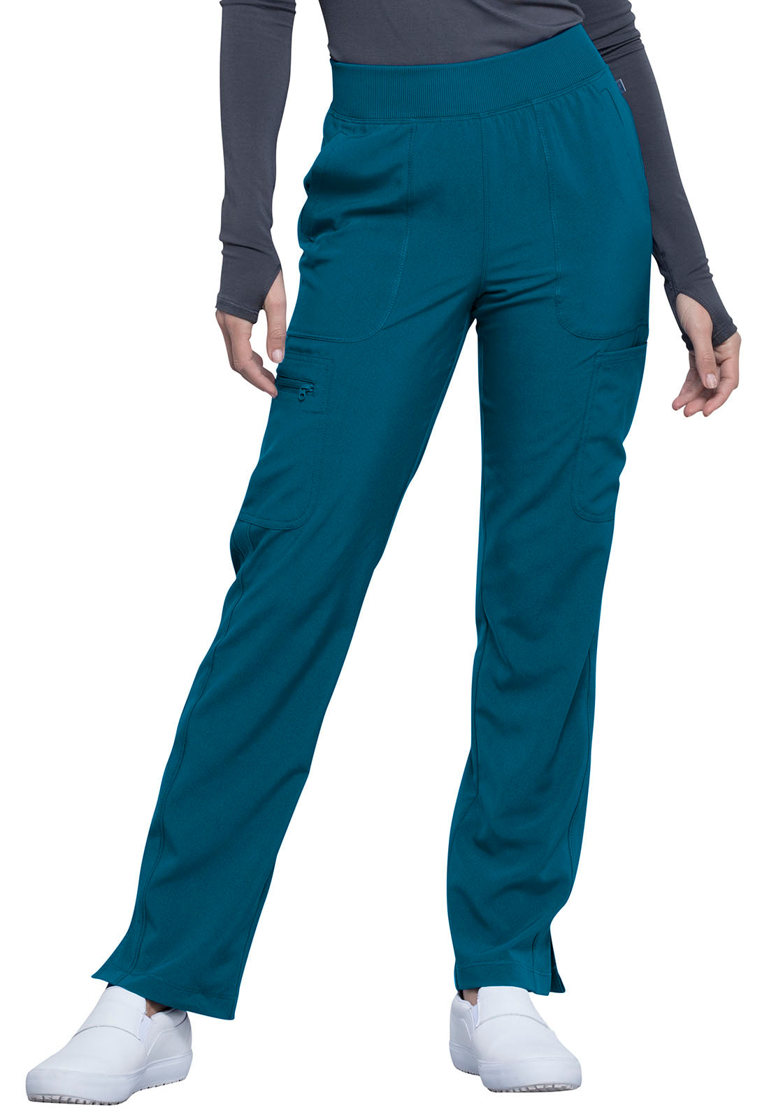Cherokee Infinity CK065A Women's Mid Rise Scrub Pant caribbean blue
