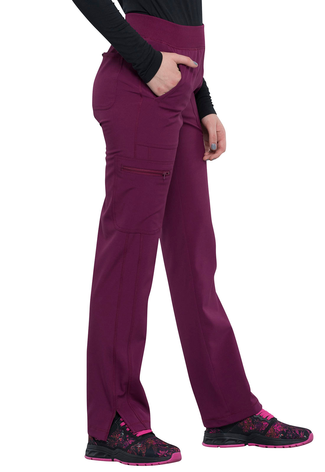 Cherokee Infinity CK065A Women's Mid Rise Scrub Pant wine