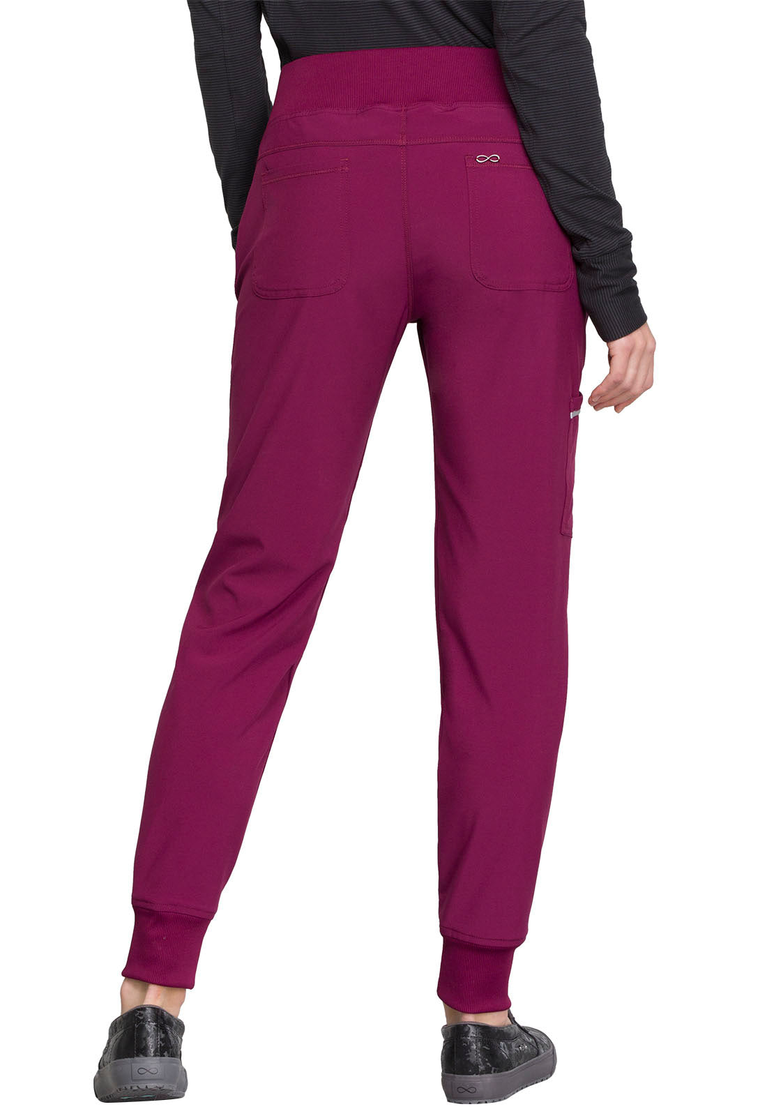 Cherokee Infinity CK110A Women's Jogger Pant - PETITE wine back