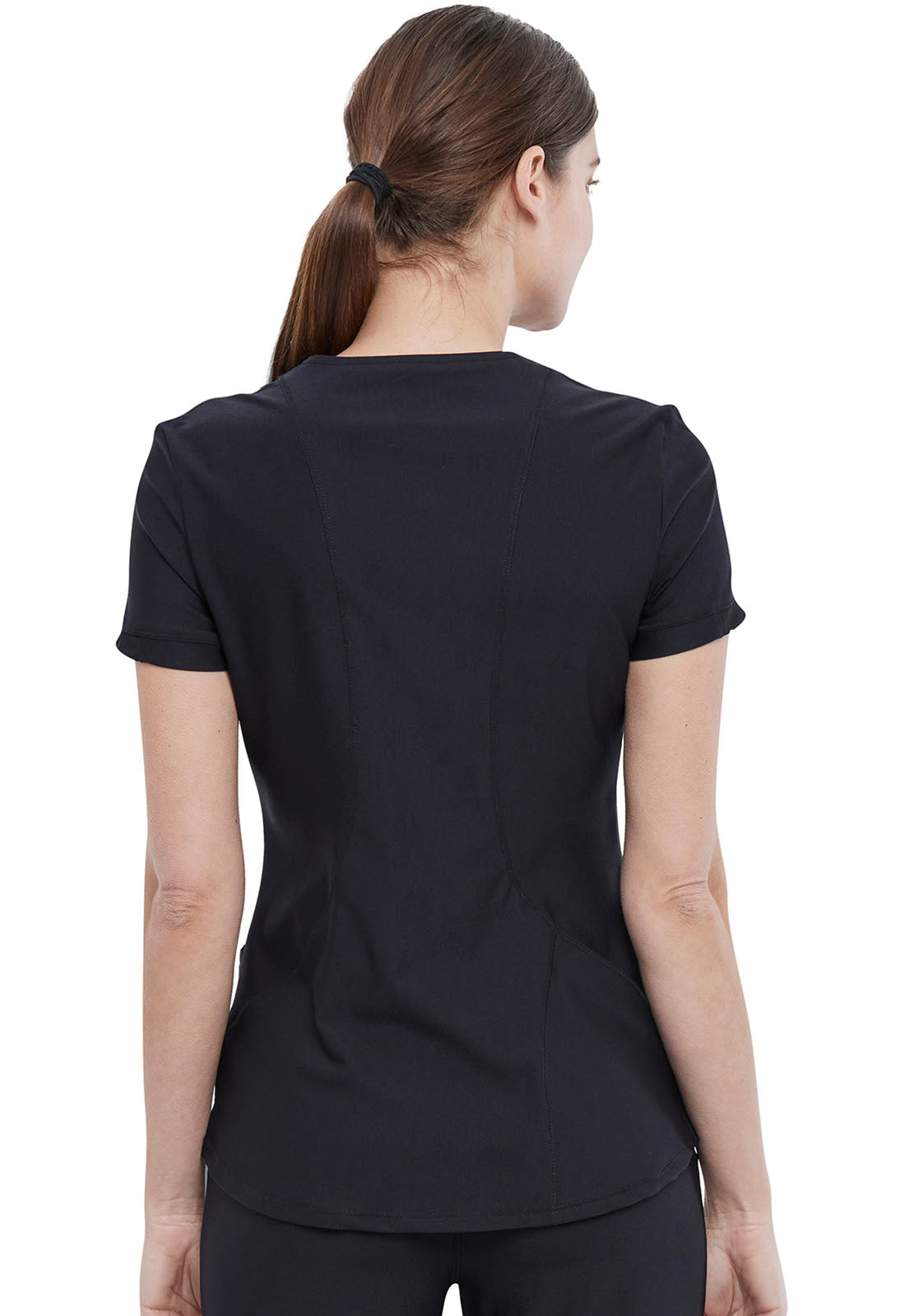 Cherokee Form Women's V-Neck Scrub Top black back