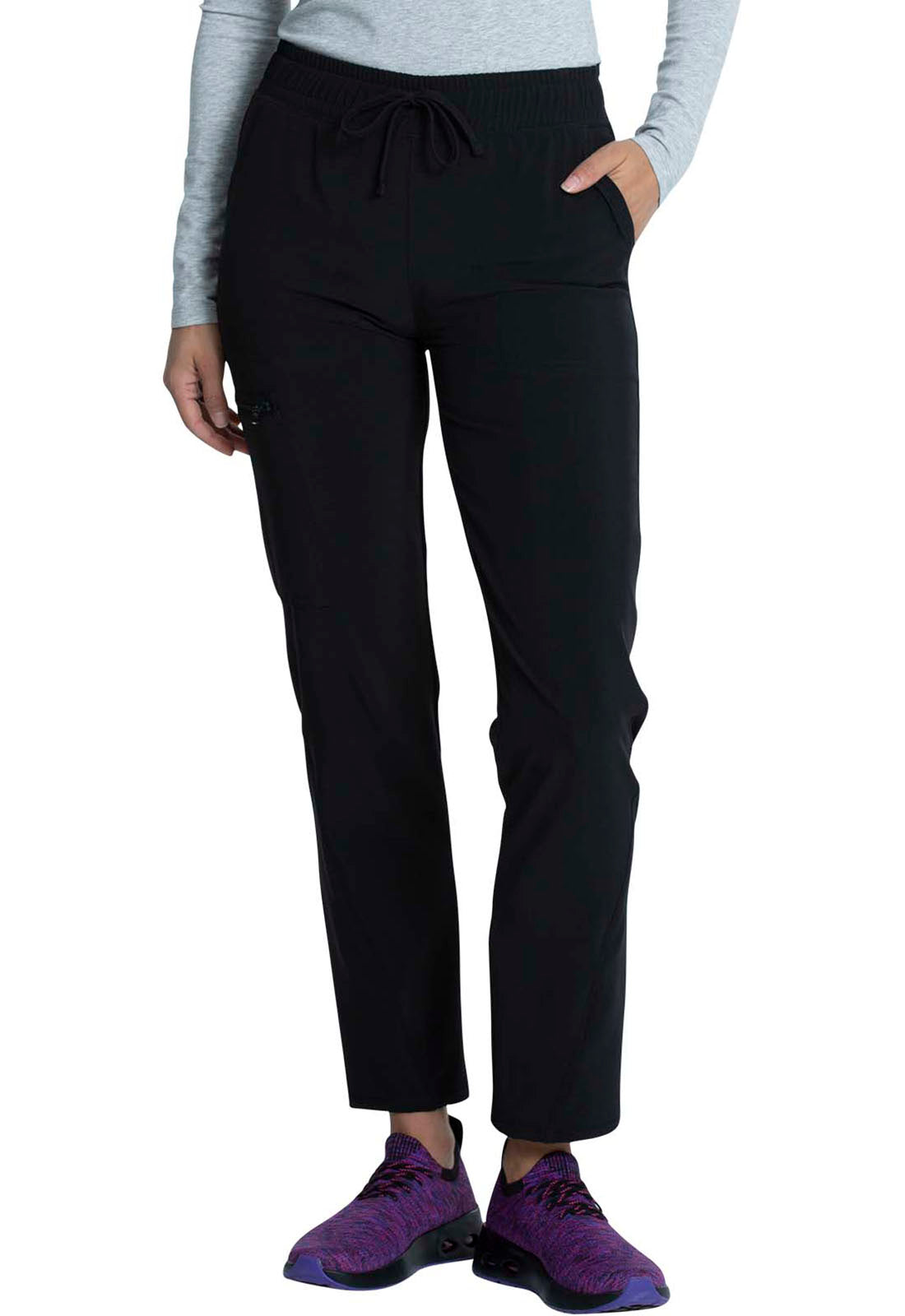 CHEROKEE Form Mid Rise Tapered Leg Drawstring Pant, CK095, S, Wine :  : Clothing, Shoes & Accessories