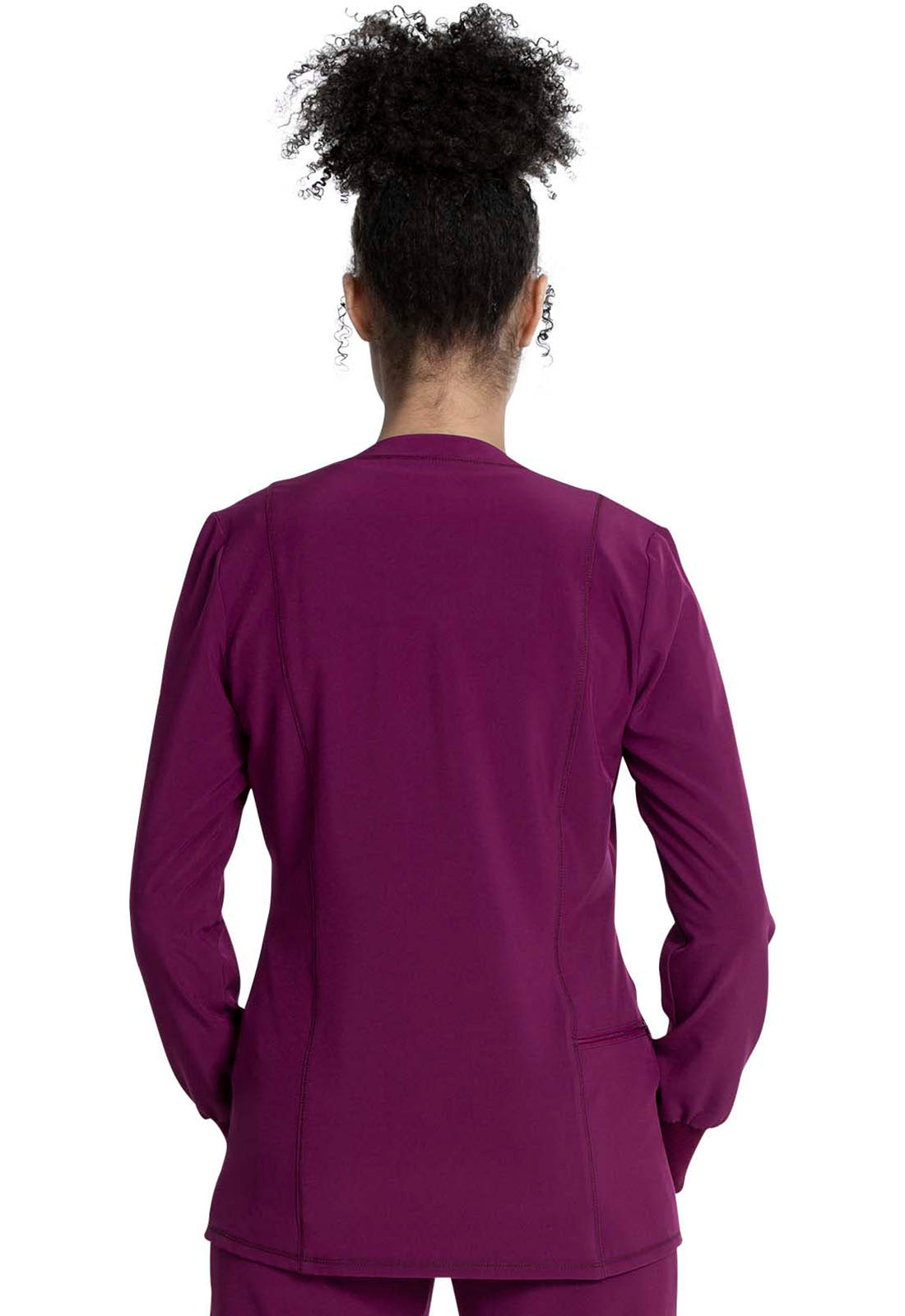Cherokee Allura Zip Front Jacket - Wine back
