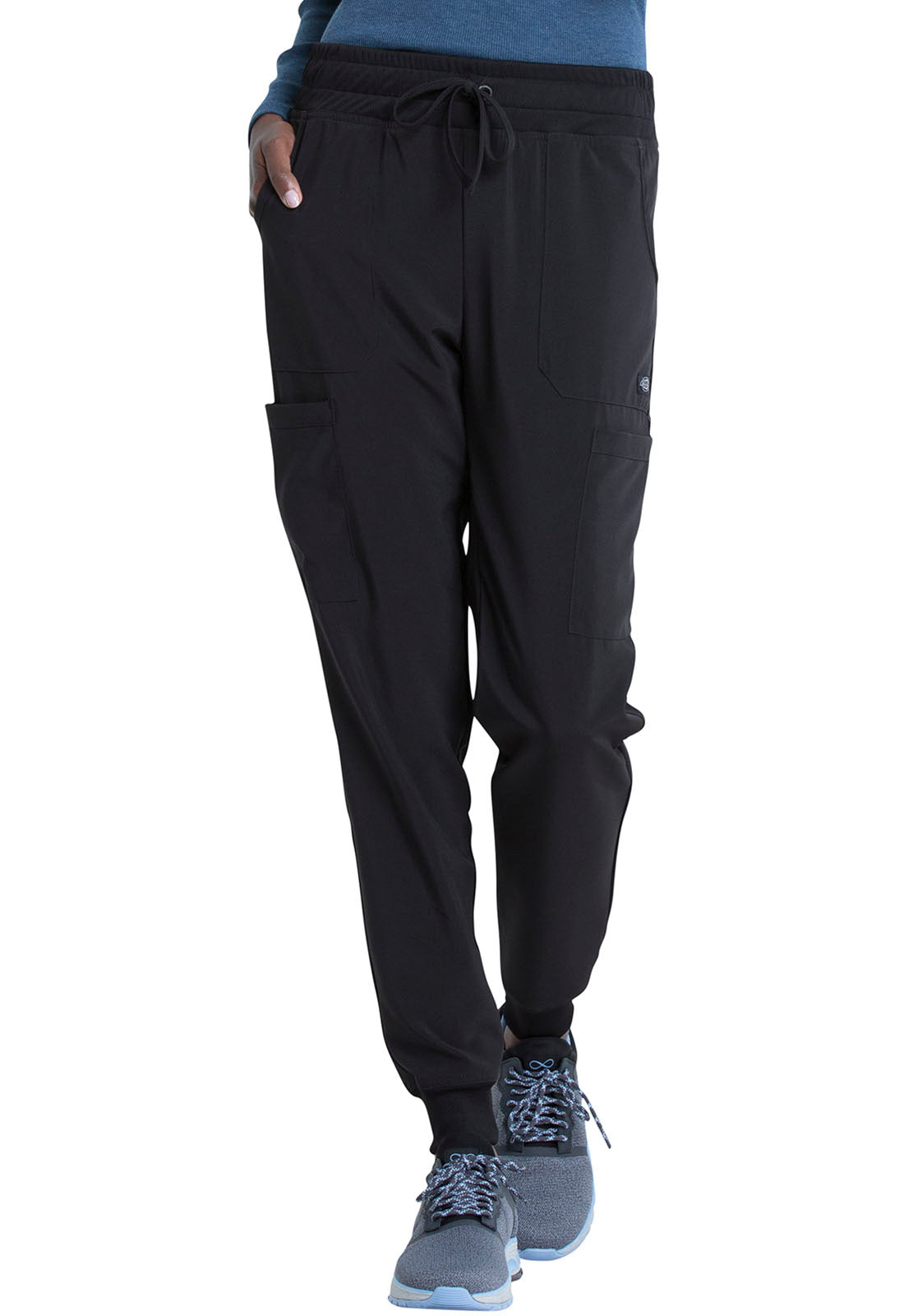 Dickies EDS DK065 Women's Mid Rise Jogger Pant Black Front