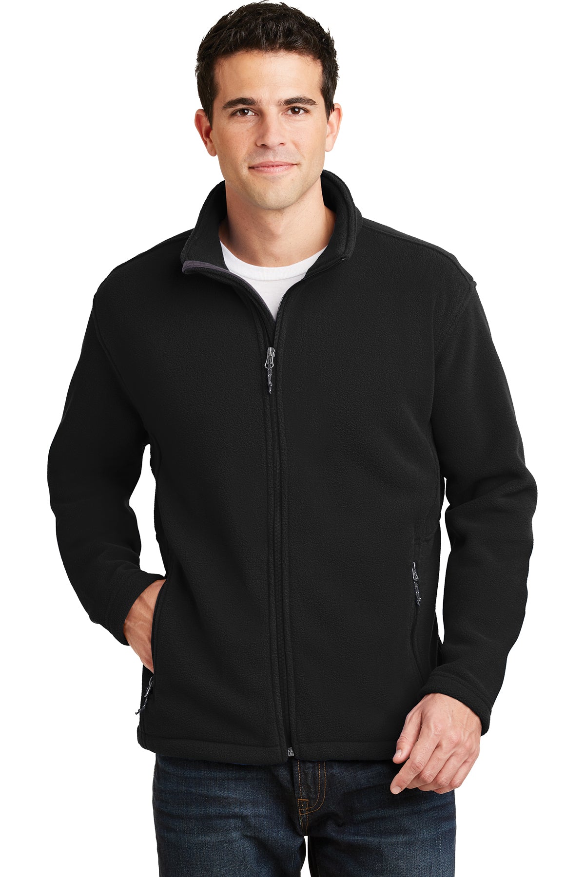 PA F217 Men's Fleece Jacket Black Front