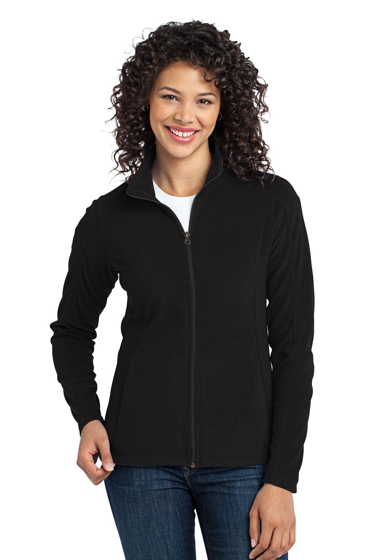 Port Authority L223 Women's Microfleece Zip Jacket Black