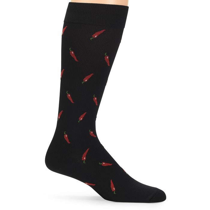 NurseMates Men's Compression Socks Chili Peppers