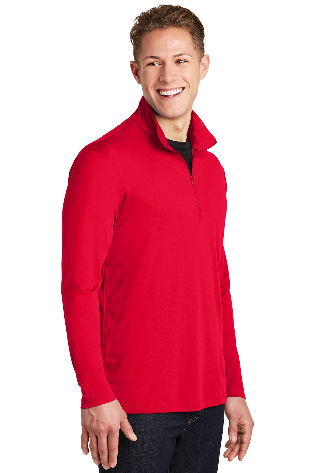 Sport-Tek ST357 Men's 1/4 zip Pullover True Red