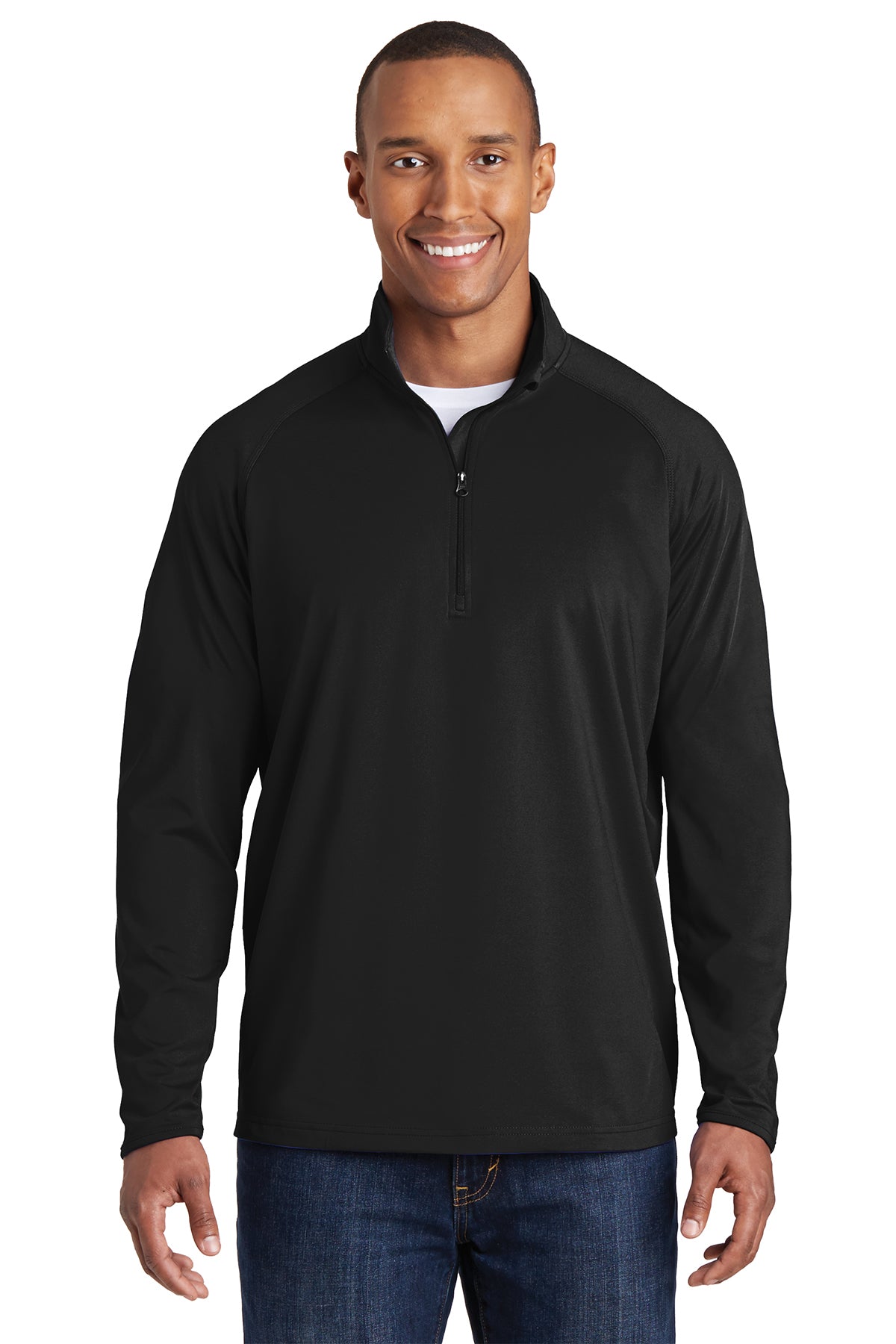 Sport-Tek ST850 Men's 1/2 zip pullover bLACK