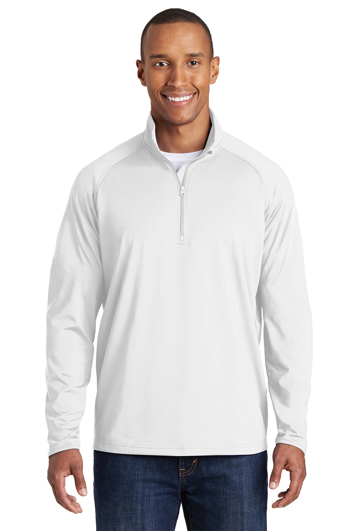 Sport-Tek ST850 Men's 1/2 zip pullover White