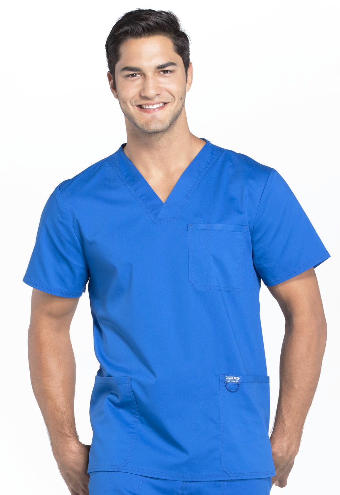 Cherokee Workwear Revolution WW670 Men's V-Neck Top Royal