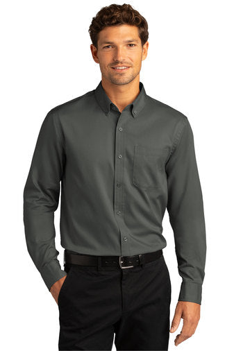 Port Authority® Long Sleeve SuperPro React™ Twill Shirt W808