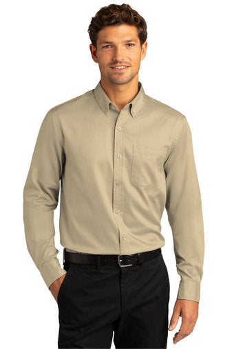 Port Authority® Long Sleeve SuperPro React™ Twill Shirt W808