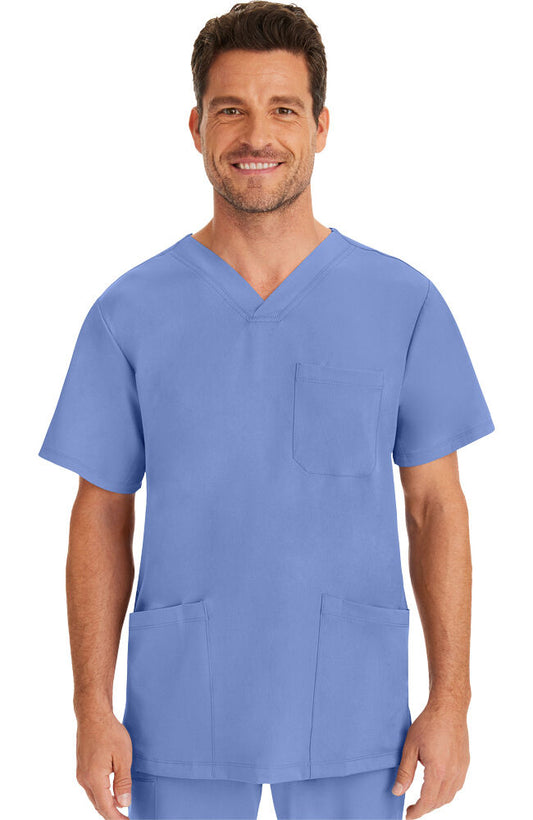 Drake Nursing Healing Hands HH Works 2590 Men's Matthew 4 Pocket Scrub Top