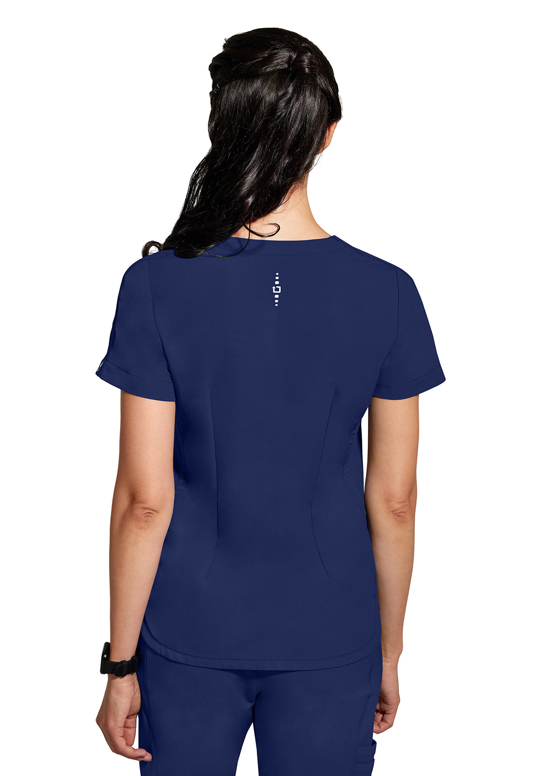 Healing Hands 360 Carly V-Neck Top Navy Back