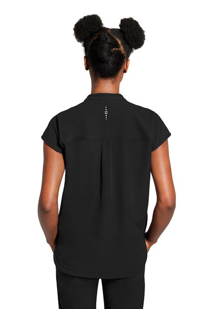 Healing Hands 360 Sandy Mandarin Collar 2286 Women's Top Black back