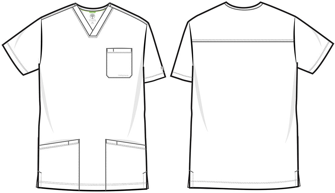 Healing Hands HHWorks 2590 Men's Matthew 4 Pocket Top Sketch