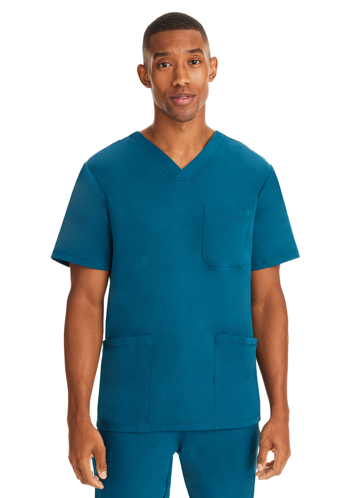 Healing Hands HHWorks 2590 Men's Matthew 4 Pocket Top Caribbean