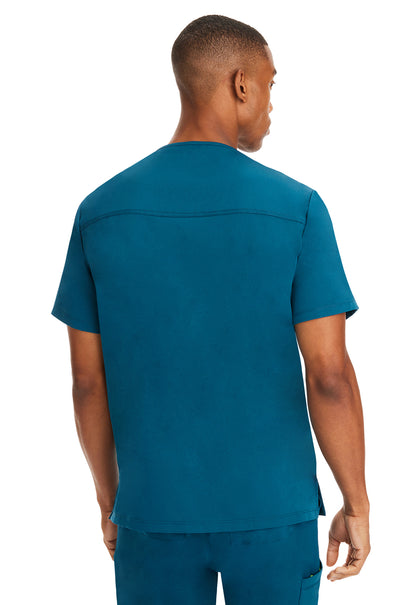 Healing Hands HHWorks 2590 Men's Matthew 4 Pocket Top Caribbean Back