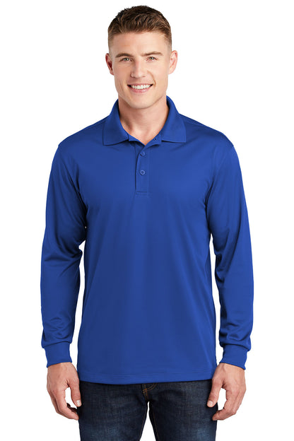 Sport-Tek ST657 Men's Long Sleeve Polo Royal