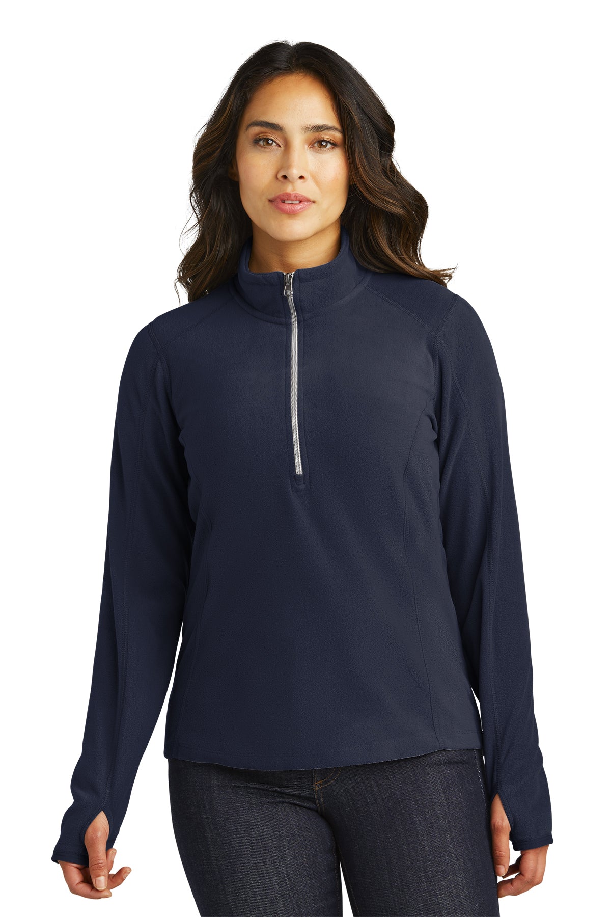 Port Authority® L224 Ladies Microfleece 1/2-Zip Pullover Navy