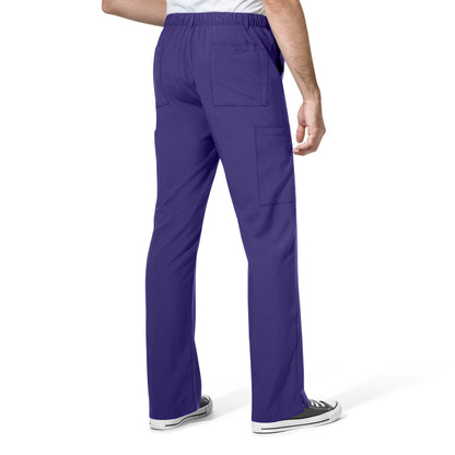 WonderWink W123 Men's 5355 7 Pocket Straight Leg Pant Grape Back