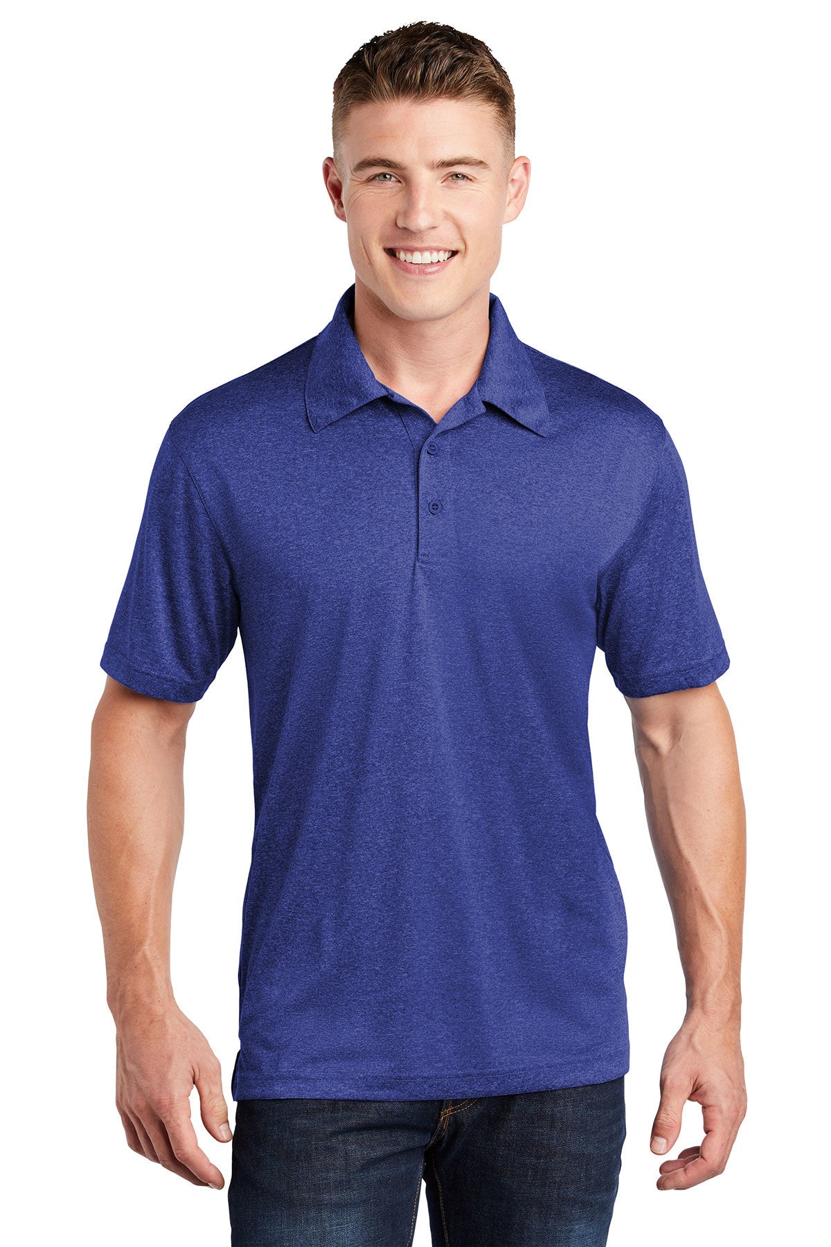 Sport-Tek® ST660 Heather Contender™ Polo Cobalt