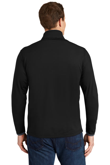 Sport-Tek® Sport-Wick® Stretch Contrast Full-Zip Jacket Back