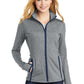 Sport-Tek® LST853 Ladies Sport-Wick® Stretch Contrast Full-Zip Jacket Grey/Navy