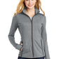 Sport-Tek® LST853 Ladies Sport-Wick® Stretch Contrast Full-Zip Jacket Grey