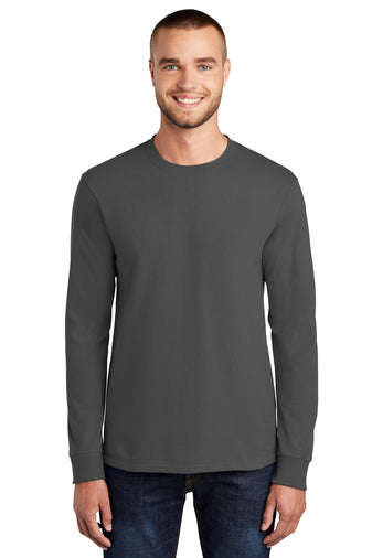 Port & Company® PC61LS Long Sleeve Essential Tee Charcoal