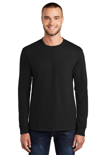 Port & Company® PC61LS Long Sleeve Essential Tee Black