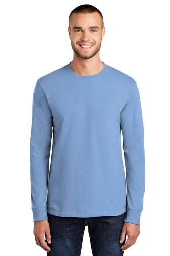 Port & Company® PC61LS Long Sleeve Essential Tee Light Blue