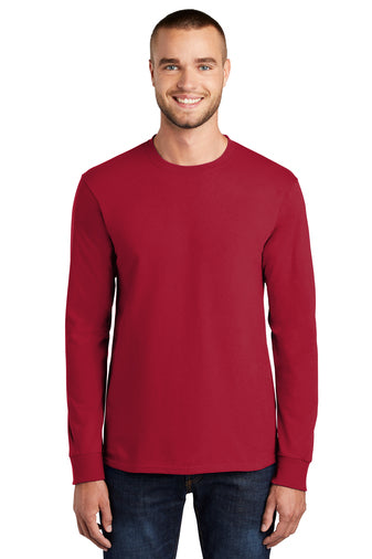 Port & Company® PC61LS Long Sleeve Essential Tee Red