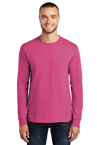 Port & Company® PC61LS Long Sleeve Essential Tee Sangria