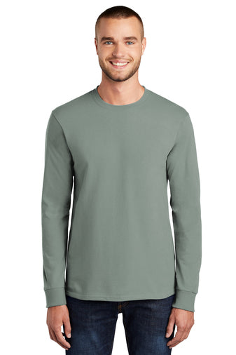 Port & Company® PC61LS Long Sleeve Essential Tee Stonewash