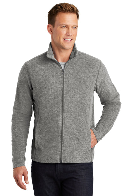 Port Authority® F235 Heather Microfleece Full-Zip Jacket Pearl Grey