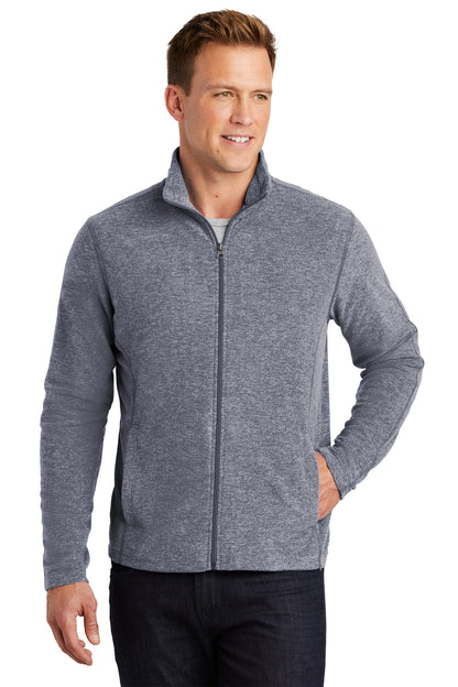 Port Authority® F235 Heather Microfleece Full-Zip Jacket Navy