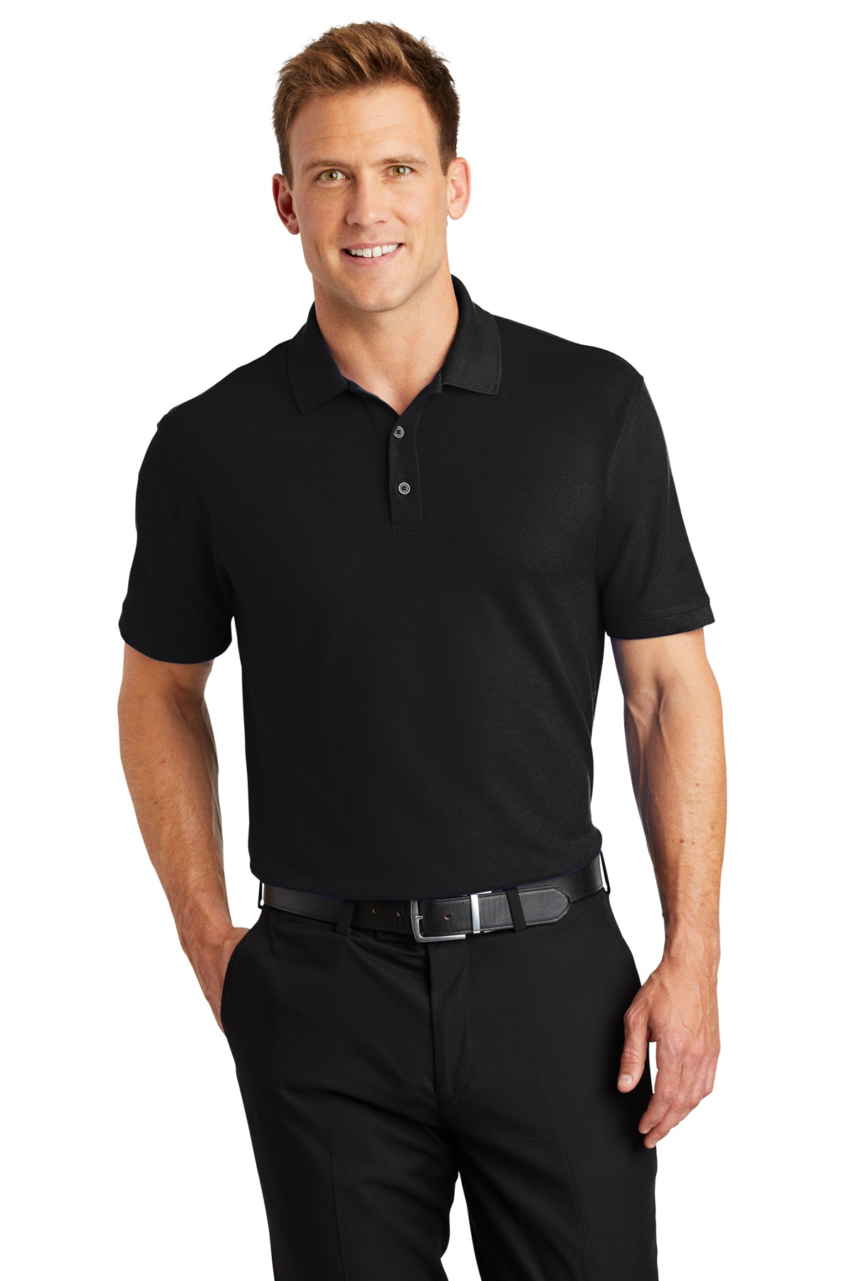 Port Authority® K100 Core Classic Pique Polo Black