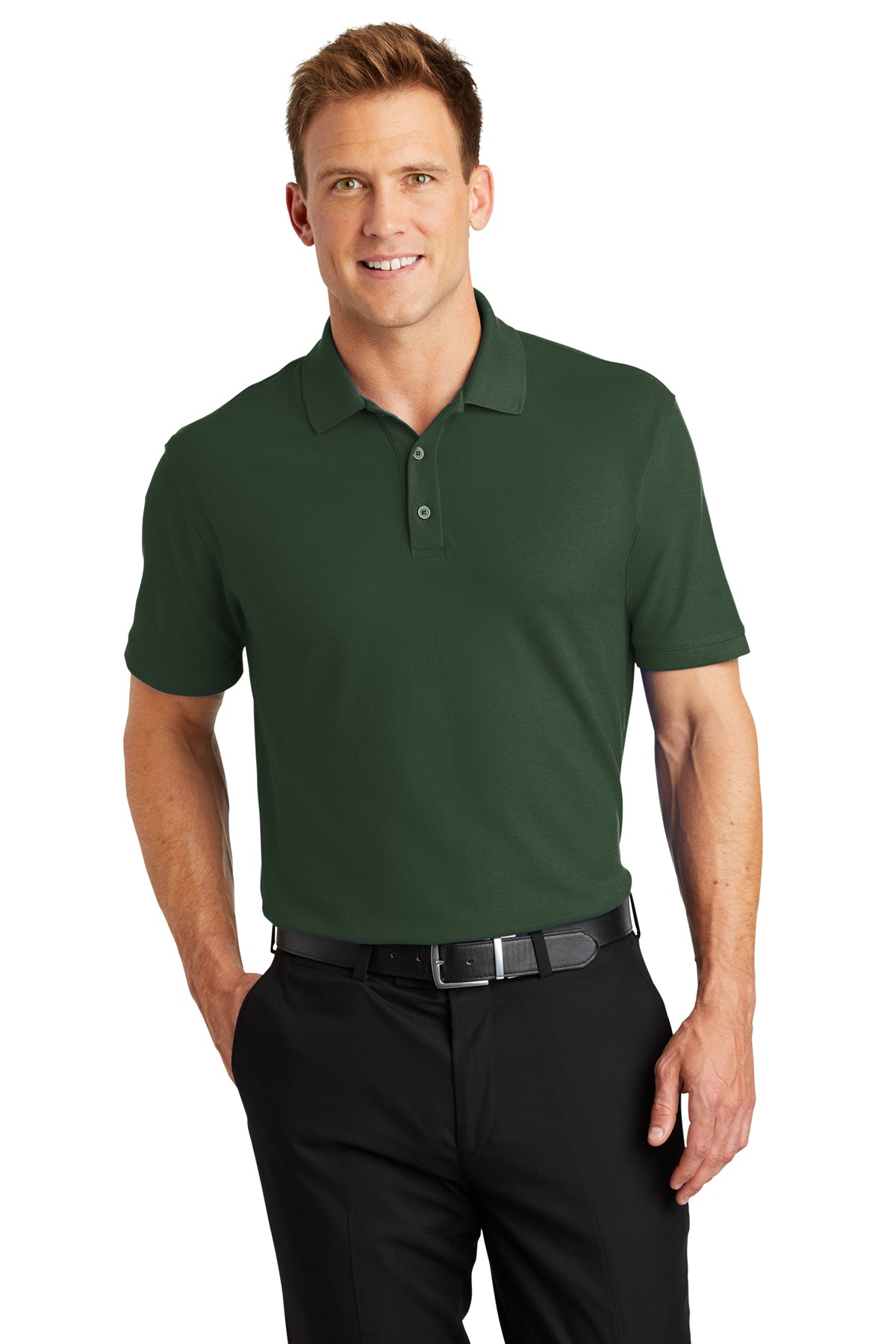 Port Authority® K100 Core Classic Pique Polo Forest Green