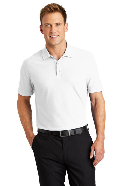 Port Authority® K100 Core Classic Pique Polo White