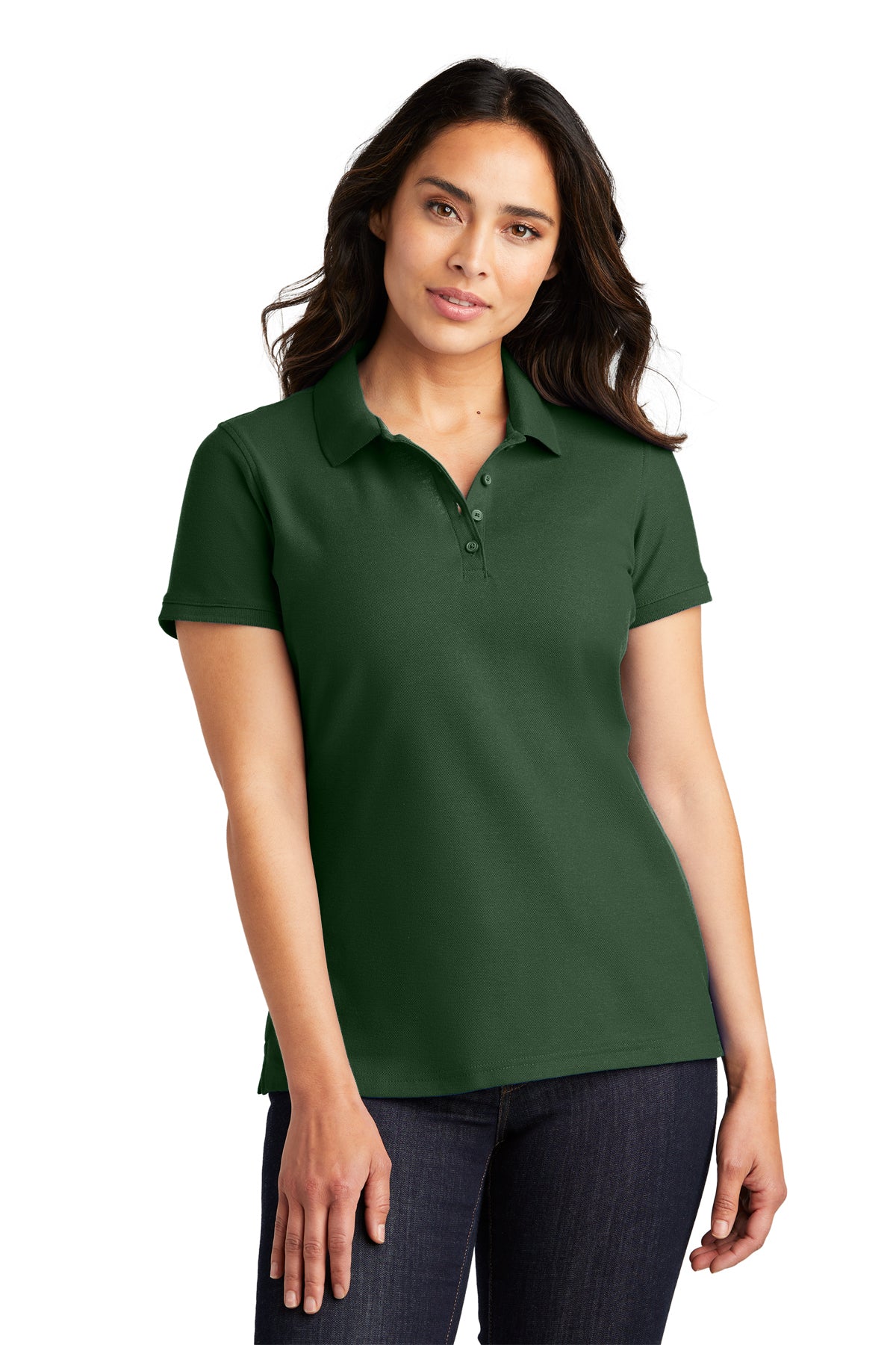 Port Authority® L100 Ladies Core Classic Pique Polo Forest Green
