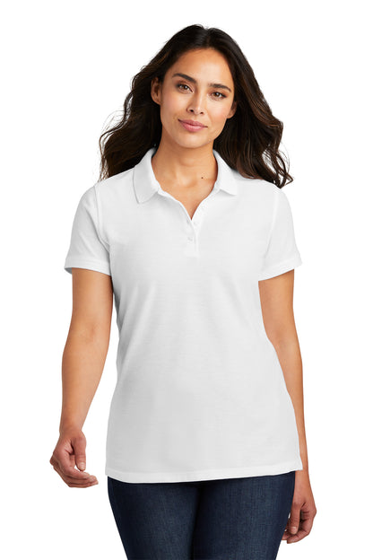 Port Authority® L100 Ladies Core Classic Pique Polo White