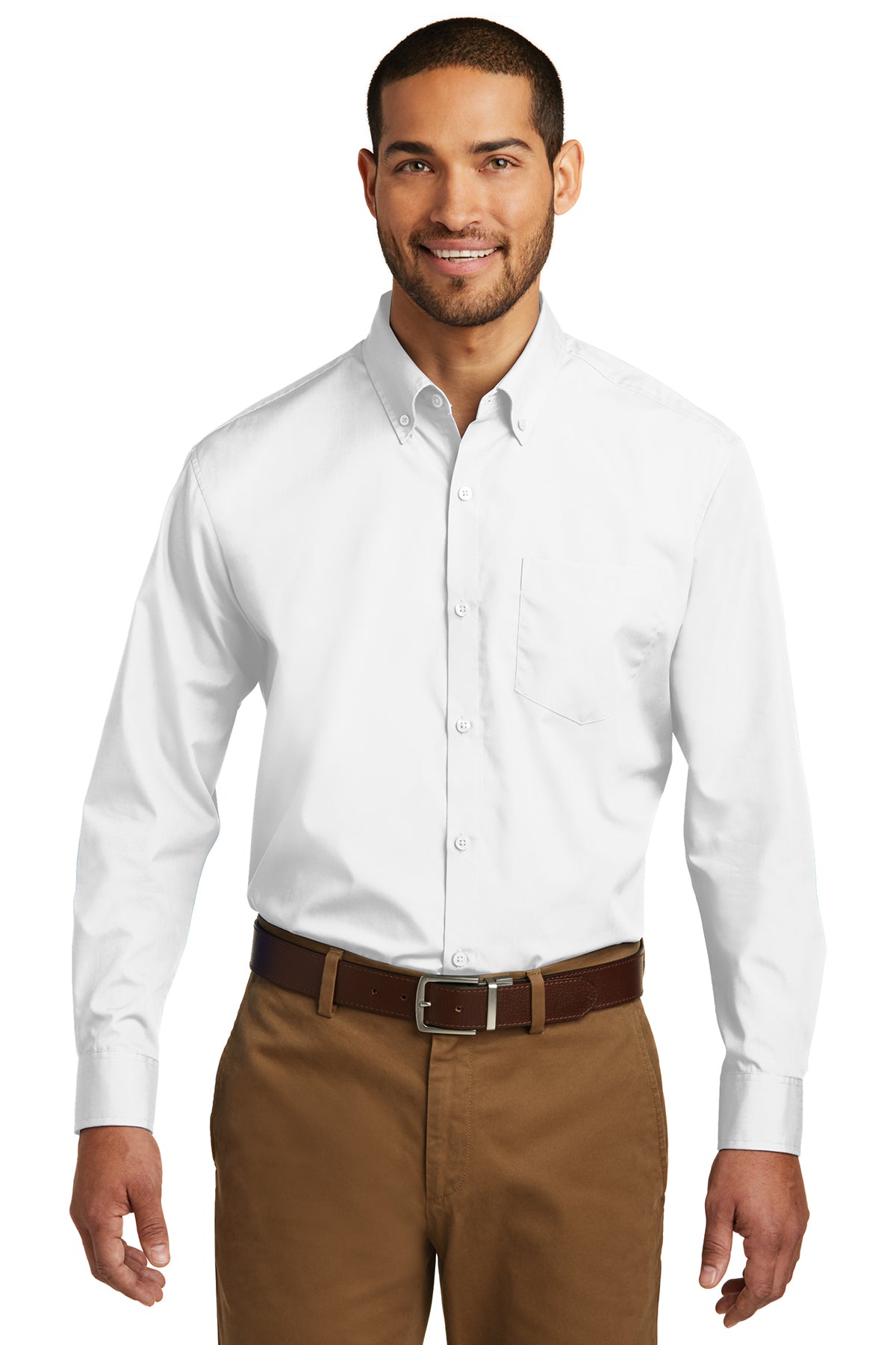 Port Authority® Tall Long Sleeve Carefree Poplin Shirt TW100