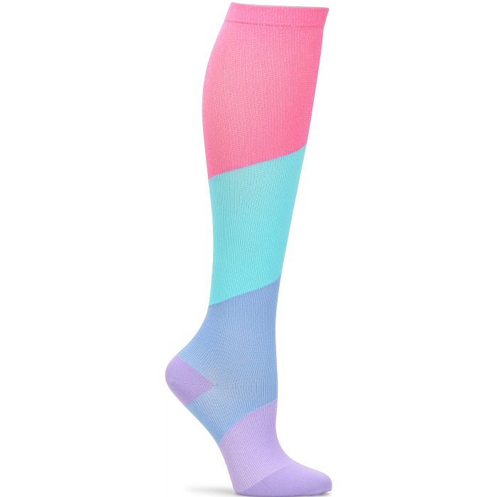 NurseMates Compression Socks - Color Block Bright