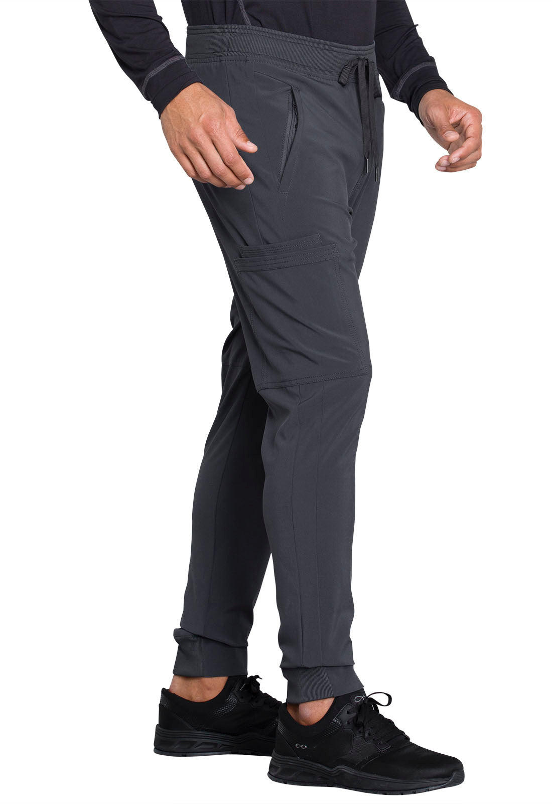 Cherokee Infinity CK004A Men's Jogger Scrub Pant Pewter Side