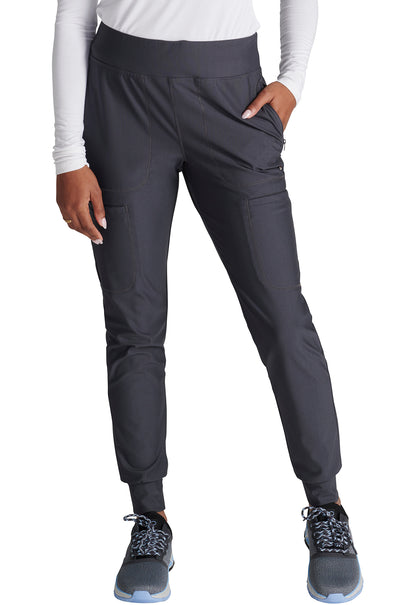 Cherokee Form CK092 Women's Mid-Rise Jogger Scrub Pant Pewter