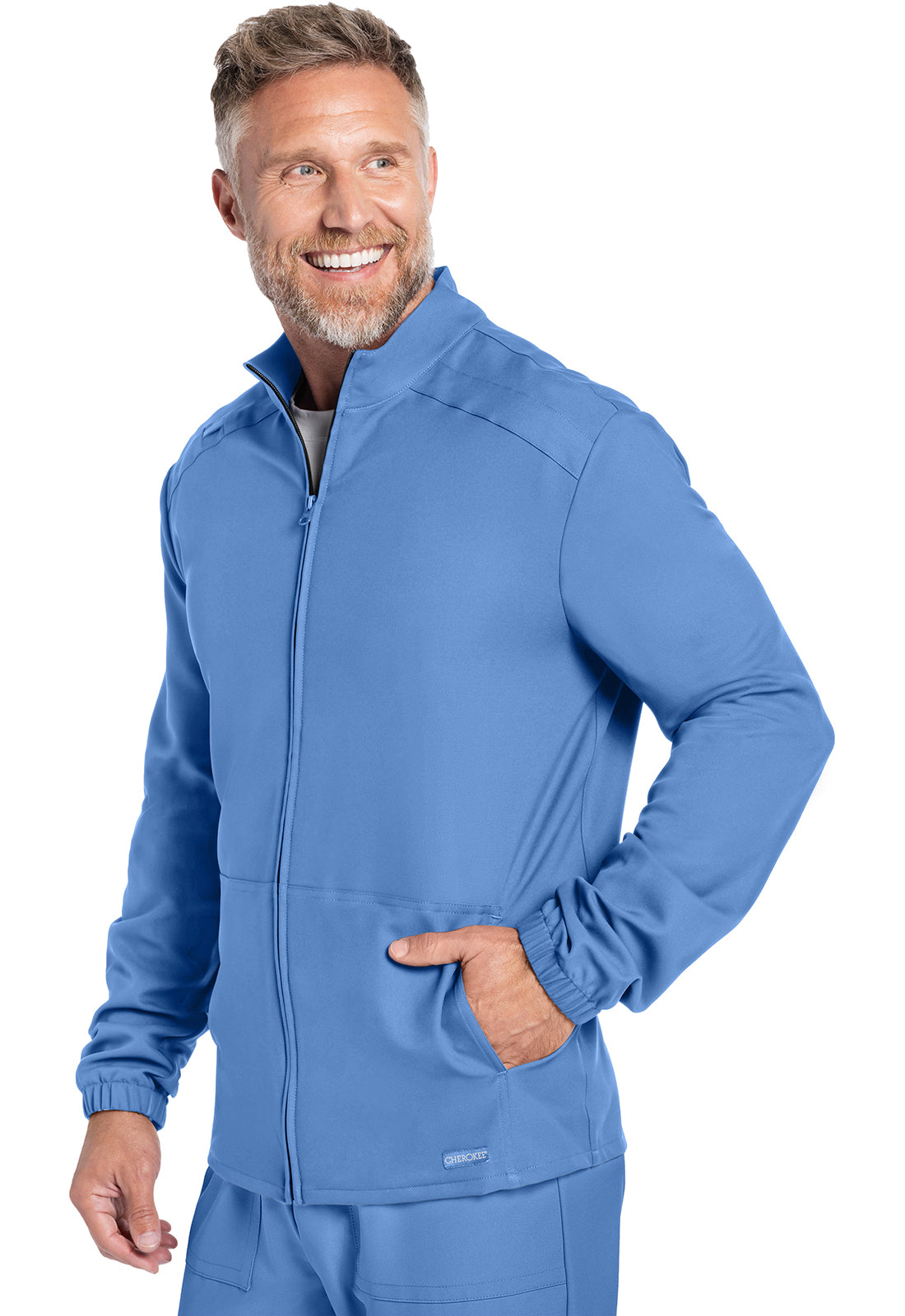 Cherokee Workwear Originals Ultra Men's CK359 Zip Front Scrub Jacket | Nurse Aid Students