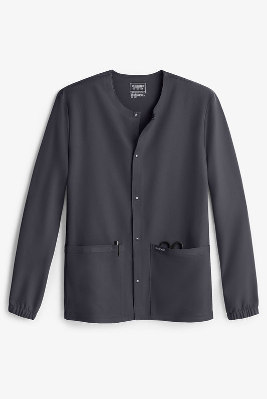Cherokee Workwear Originals Ultra CK393 Unisex Snap Front Warm Up Scrub Jacket | Hy Vee Health - Exemplar Care