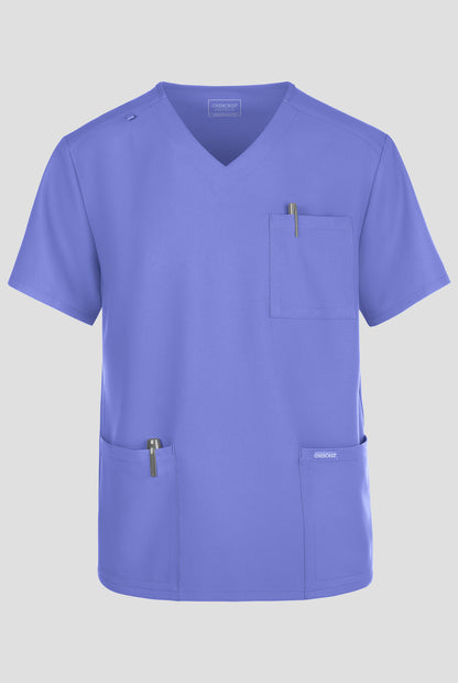 Cherokee Workwear Originals CK783 Ultra Men's 3-Pocket V-Neck Scrub Top | Nurse Aid Students